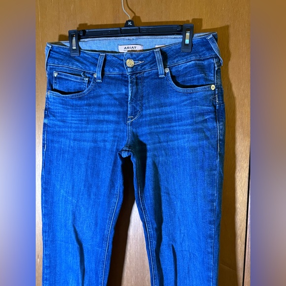 Ariat Women's Perfect Rise Straight Jeans in Deep Blue - Picture 2 of 7